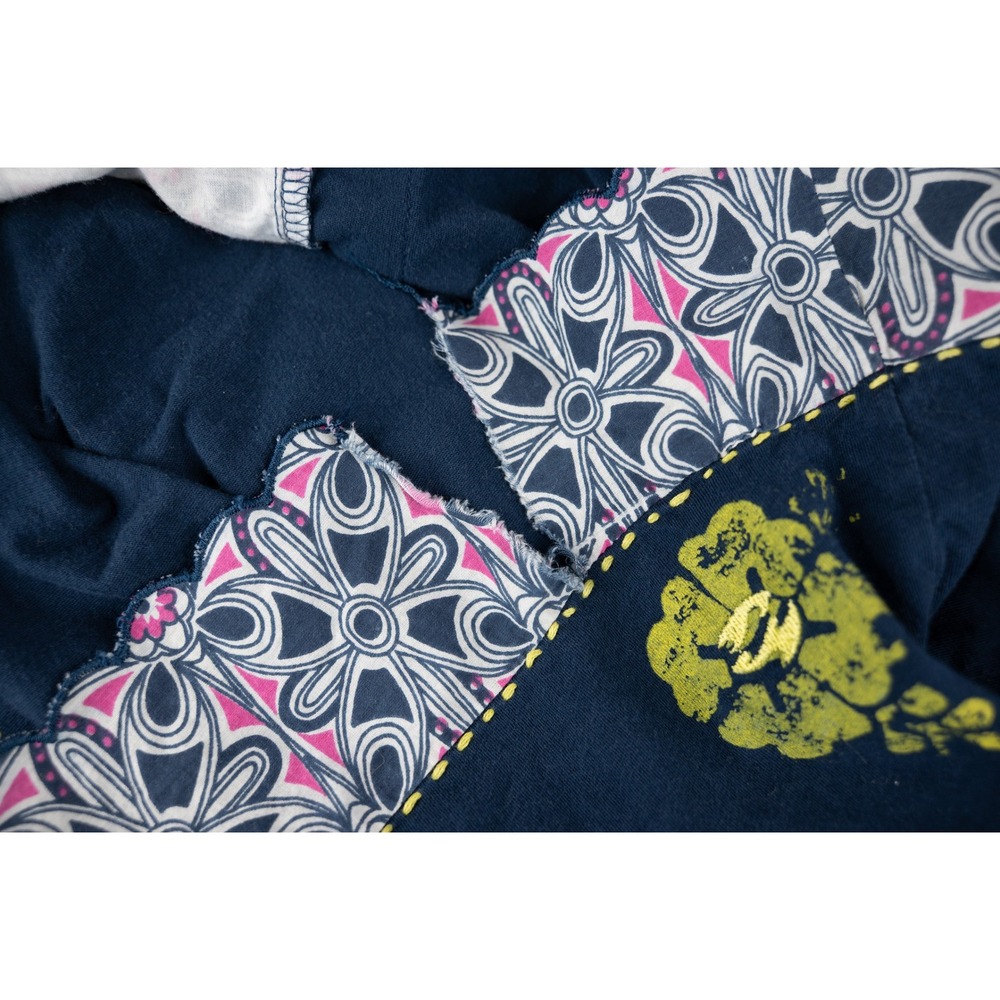 Billabong Mini Tank Dress Womens XL Navy Blue Boho Floral Cotton summer - Picture 7 of 7